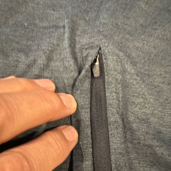 Men's Soft Stretch Hooded Full Zip Top - All In Motion XXL Dark Blue - Picture 2 of 8